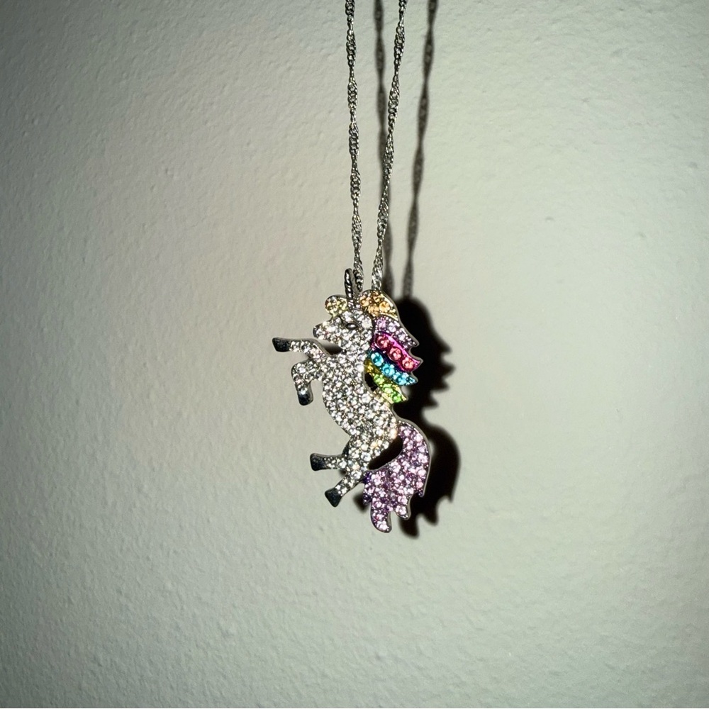 Crystal Unicorn Pendant Necklace